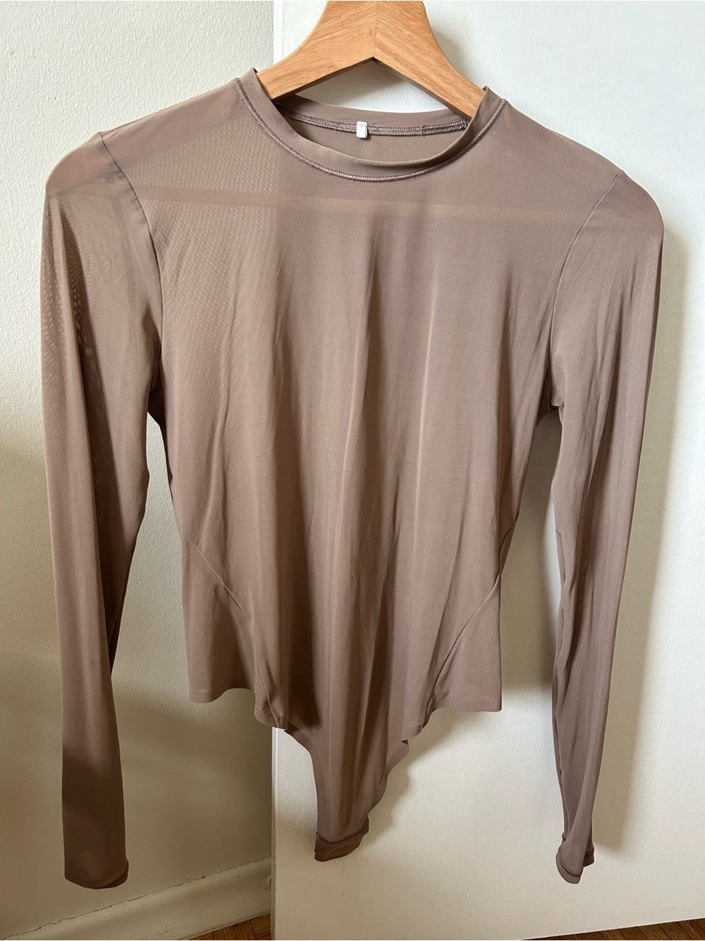 Lululemon Wundermost Ultra-Soft Nulu Mesh Long-Sleeve Crewneck Bodysuit S